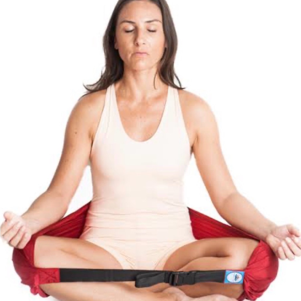 Padma Seat Red Meditation Seat with Black Strap